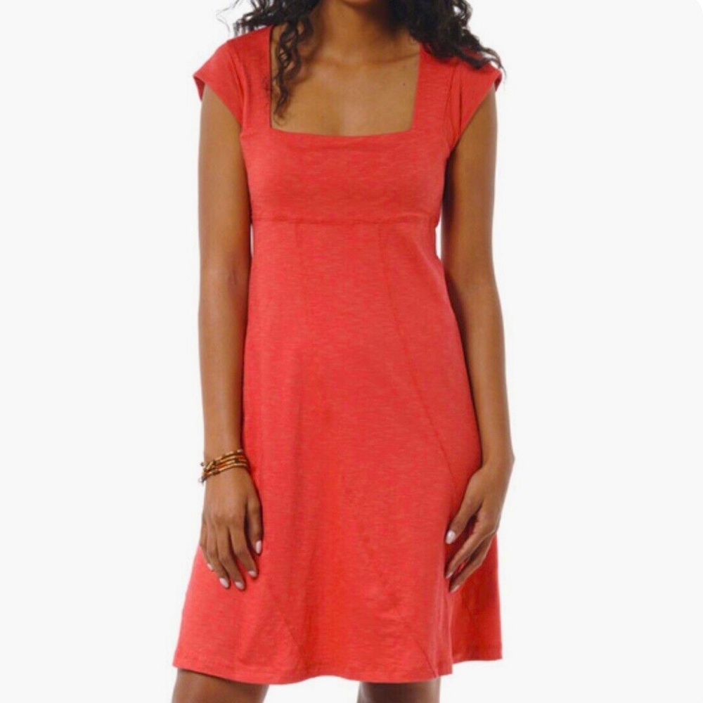 Horny Toad Coral Pink Square Neck Swingy Dress size XS